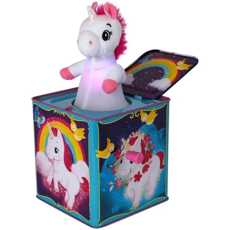 Schylling Unicorn Jack-In-The Box Pop and Glow