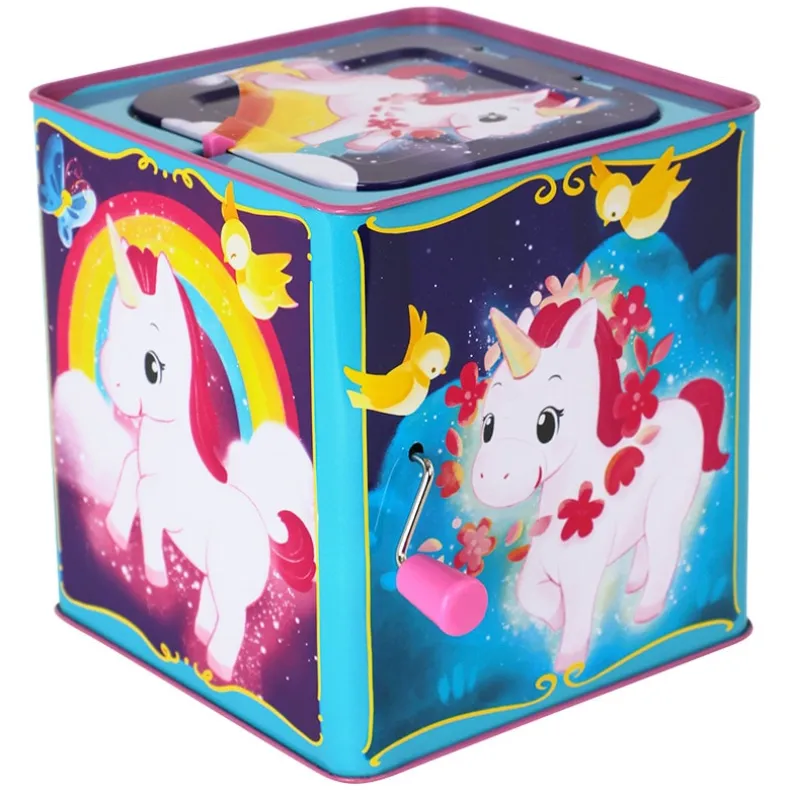 Schylling Unicorn Jack-In-The Box Pop and Glow
