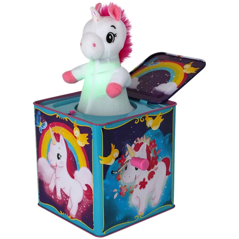 Schylling Unicorn Jack-In-The Box Pop and Glow