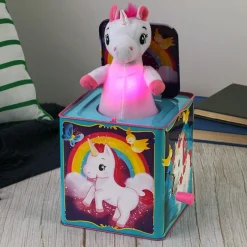 Schylling Unicorn Jack-In-The Box Pop and Glow