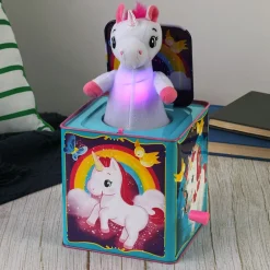 Schylling Unicorn Jack-In-The Box Pop and Glow