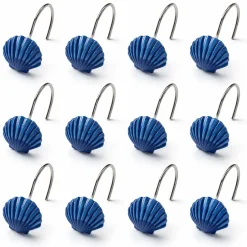 Seashell Shower Curtain or Shower Hooks Set of 12