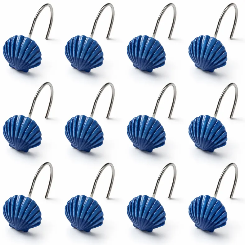 Seashell Shower Curtain or Shower Hooks Set of 12