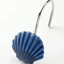 Seashell Shower Curtain or Shower Hooks Set of 12