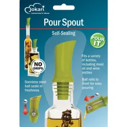 Self-Closing Slow Pour Spout Top for Oil or Wine Bottles