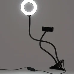 Selfie Stick LED Ring Light with Gooseneck Stand