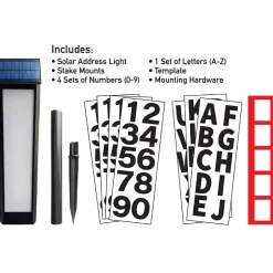 Sensor Brite® Solar Powered, Adjustable, House Address LED Light