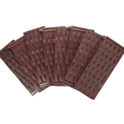 Set of 8 Adjustable Raised Garden Bed Panels with Weaved Design