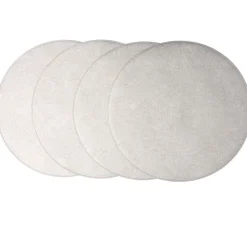 Set of 4 Faux Leather Round Placemats