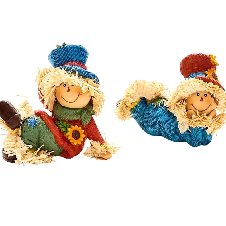 Set of 2 Harvest Scarecrow Pals Table Decor