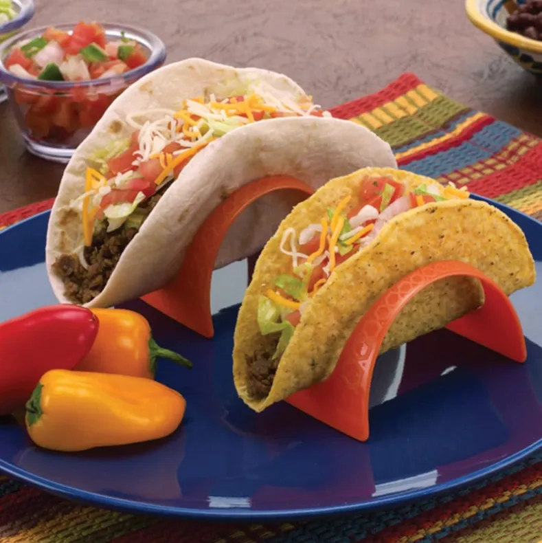 Set of 4 Taco Stands for Soft- and Hard-Shell Tacos
