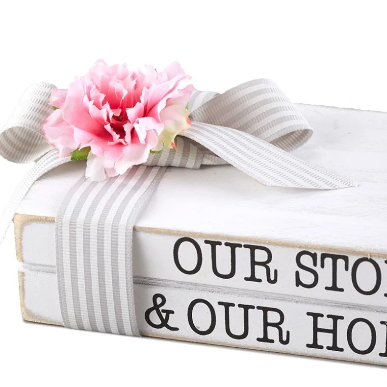 Set of 2 Vintage Book Decor Accents