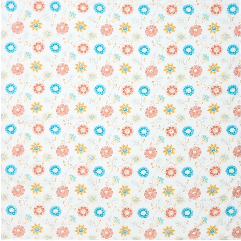 Shana Spring Floral Shower Curtain with Buttonholes