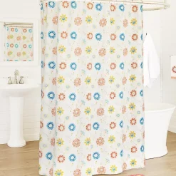 Shana Spring Floral Shower Curtain with Buttonholes
