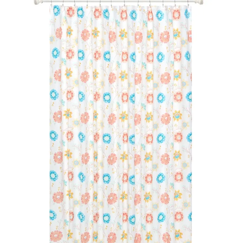 Shana Spring Floral Shower Curtain with Buttonholes