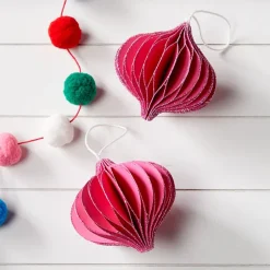 Shaped Paper Ornaments Set of 2