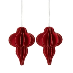 Shaped Paper Ornaments Set of 2