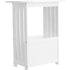 Side Table with Drop Leaf Top and Magazine Holder - 24