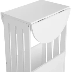 Side Table with Drop Leaf Top and Magazine Holder - 24