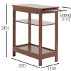 Side Table with Extension Shelf