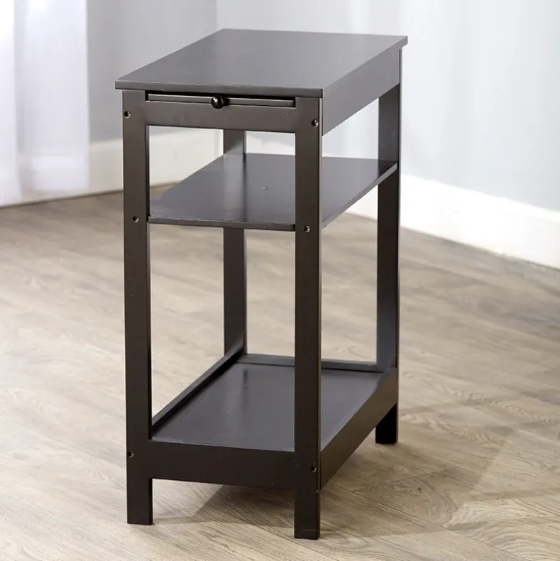 Side Table with Extension Shelf