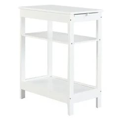 Side Table with Extension Shelf