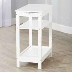 Side Table with Extension Shelf