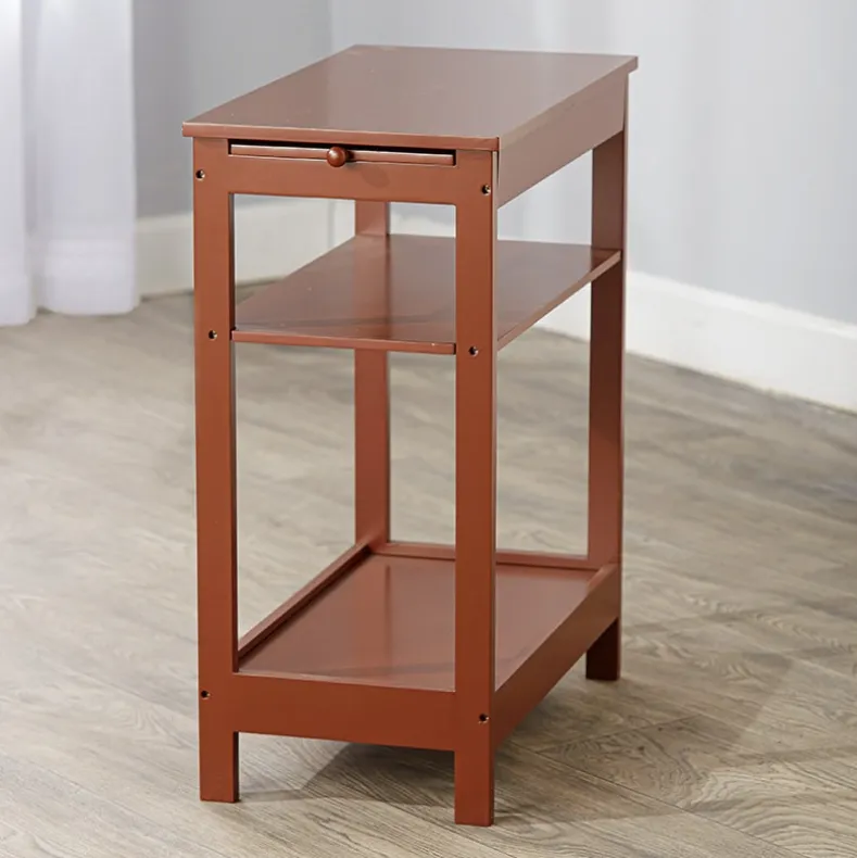 Side Table with Extension Shelf