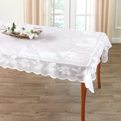 Silent Night Lace Christmas Tablecloth