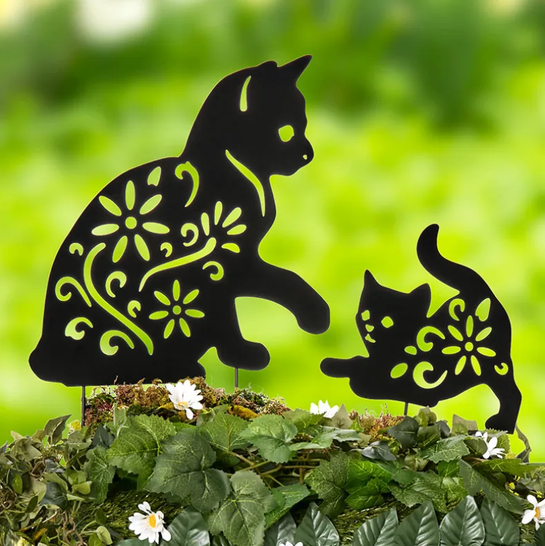 Silhouette Animal Stake Cat or Dog