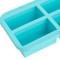 Silicone Food Freezer Tray with Lid - 4 Cups
