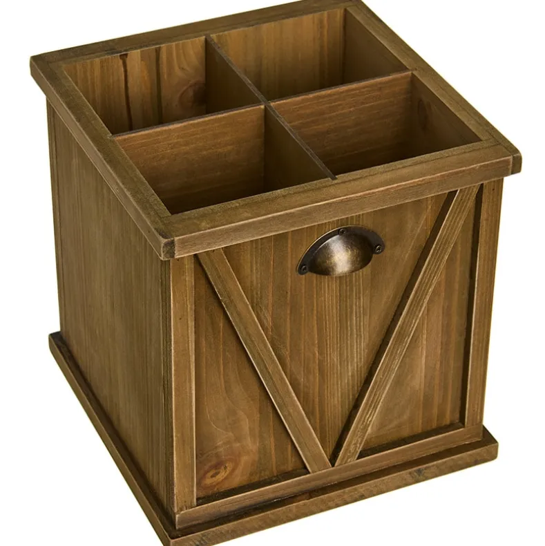 Silverware Wood Caddy