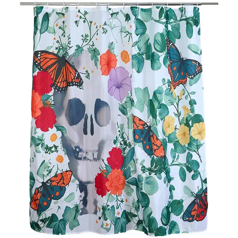 Skull, Flowers and Butterflies Halloween Bath Set 16 Pc.