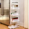 Slide Out Slim Storage Tower for Kitchen - 3 or 4 Drawer