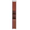 Slim Bathroom Freestanding Storage Cabinet with Shelves and Cupboards