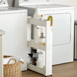 Slim Storage Cart with Wheels - 3-Tier