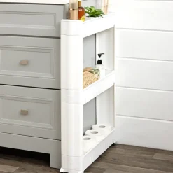 Slim Storage Cart with Wheels - 3-Tier