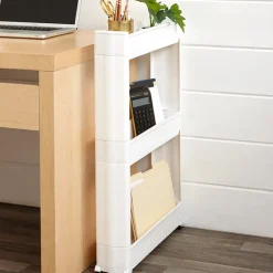Slim Storage Cart with Wheels - 3-Tier