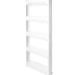 Slim Utility Kitchen Storage Cart with Wheels 5 Tier