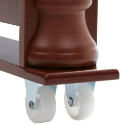 Slim Wooden Spice Rack Cabinet with Wheels - Black, Walnut or White