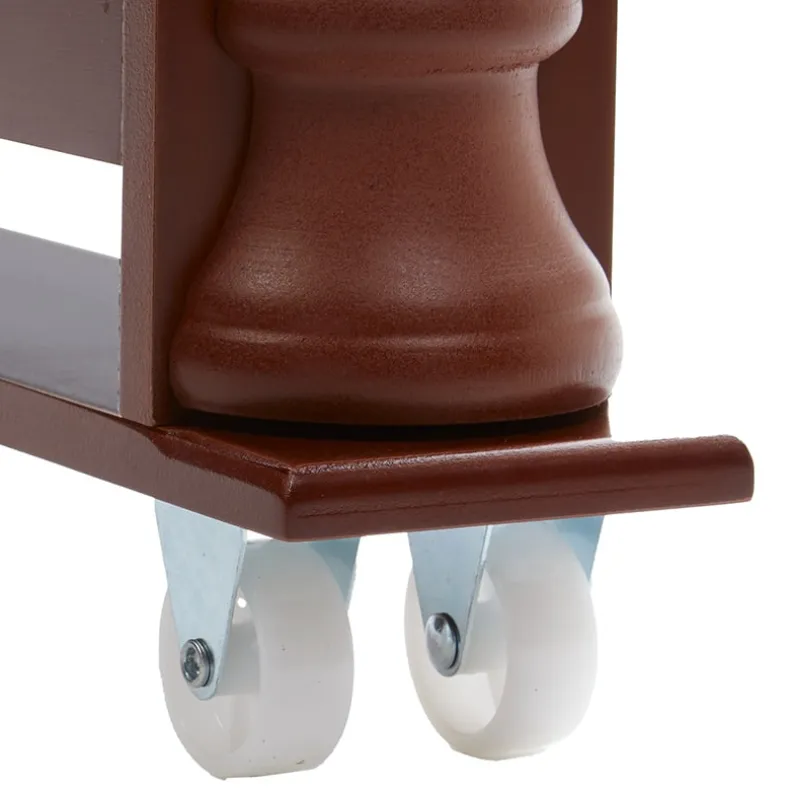 Slim Wooden Spice Rack Cabinet with Wheels - Black, Walnut or White