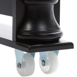 Slim Wooden Spice Rack Cabinet with Wheels - Black, Walnut or White
