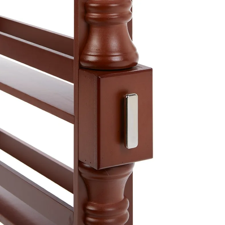 Slim Wooden Spice Rack Cabinet with Wheels - Black, Walnut or White