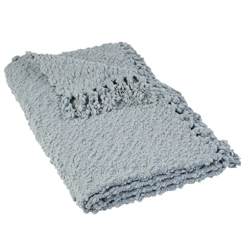 Snow Flocked Chenille Throw or Accent Pillow Light Gray
