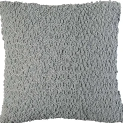 Snow Flocked Chenille Throw or Accent Pillow Light Gray