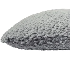 Snow Flocked Chenille Throw or Accent Pillow Light Gray
