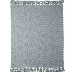 Snow Flocked Chenille Throw or Accent Pillow Light Gray