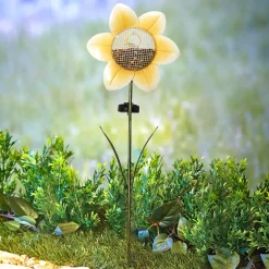 Solar Birdfeeder Stakes Flower or Butterfly