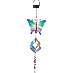 Solar Butterfly Fiber Optic Wind Spinner