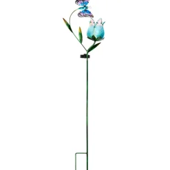Solar Butterfly Flower Garden Stake